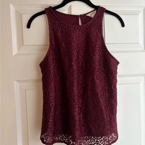 3/$25 Elegant Burgundy Lace Top